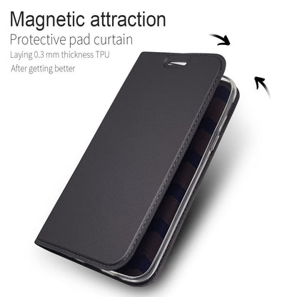 Auto-absorbed Card Holder Leather Stand Case for Samsung Galaxy J5 (2017) EU Version/J5 Pro (2017)