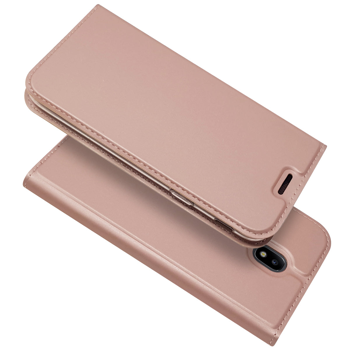 Auto-absorbed Card Holder Leather Stand Case for Samsung Galaxy J5 (2017) EU Version/J5 Pro (2017)