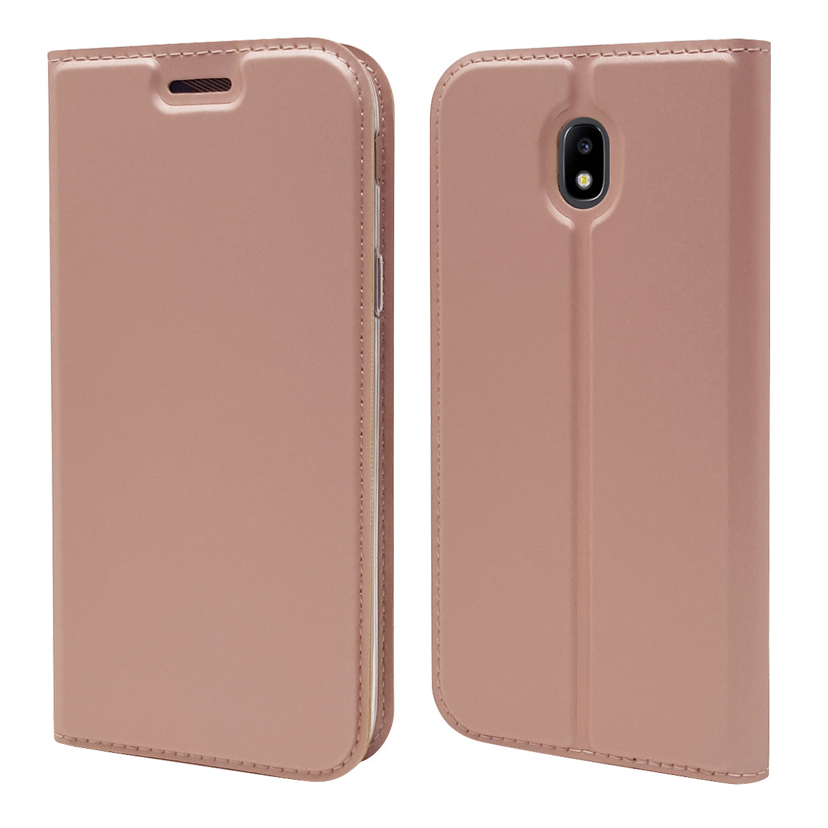 Auto-absorbed Card Holder Leather Stand Case for Samsung Galaxy J5 (2017) EU Version/J5 Pro (2017)