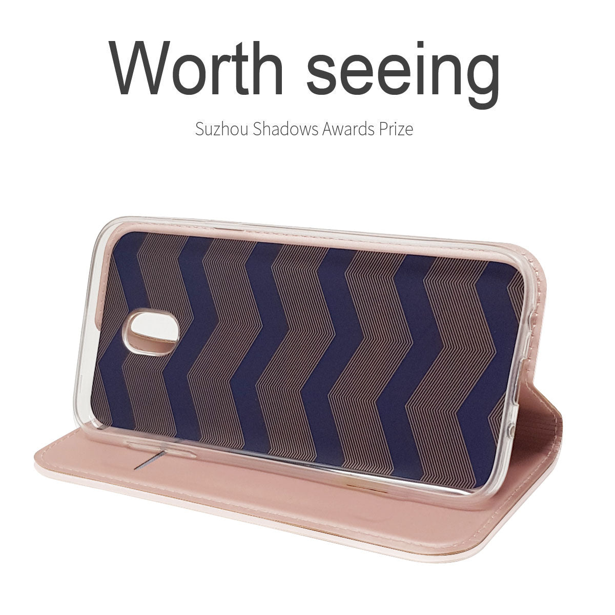 Auto-absorbed Card Holder Leather Stand Case for Samsung Galaxy J5 (2017) EU Version/J5 Pro (2017)