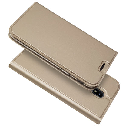 Auto-absorbed Card Holder Leather Stand Case for Samsung Galaxy J5 (2017) EU Version/J5 Pro (2017)