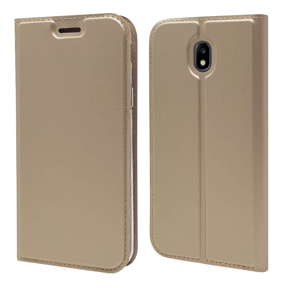 Auto-absorbed Card Holder Leather Stand Case for Samsung Galaxy J5 (2017) EU Version/J5 Pro (2017)