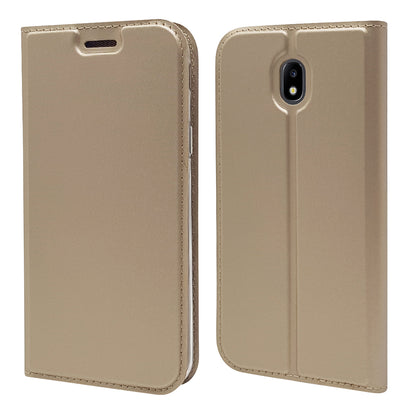 Auto-absorbed Card Holder Leather Stand Case for Samsung Galaxy J5 (2017) EU Version/J5 Pro (2017)