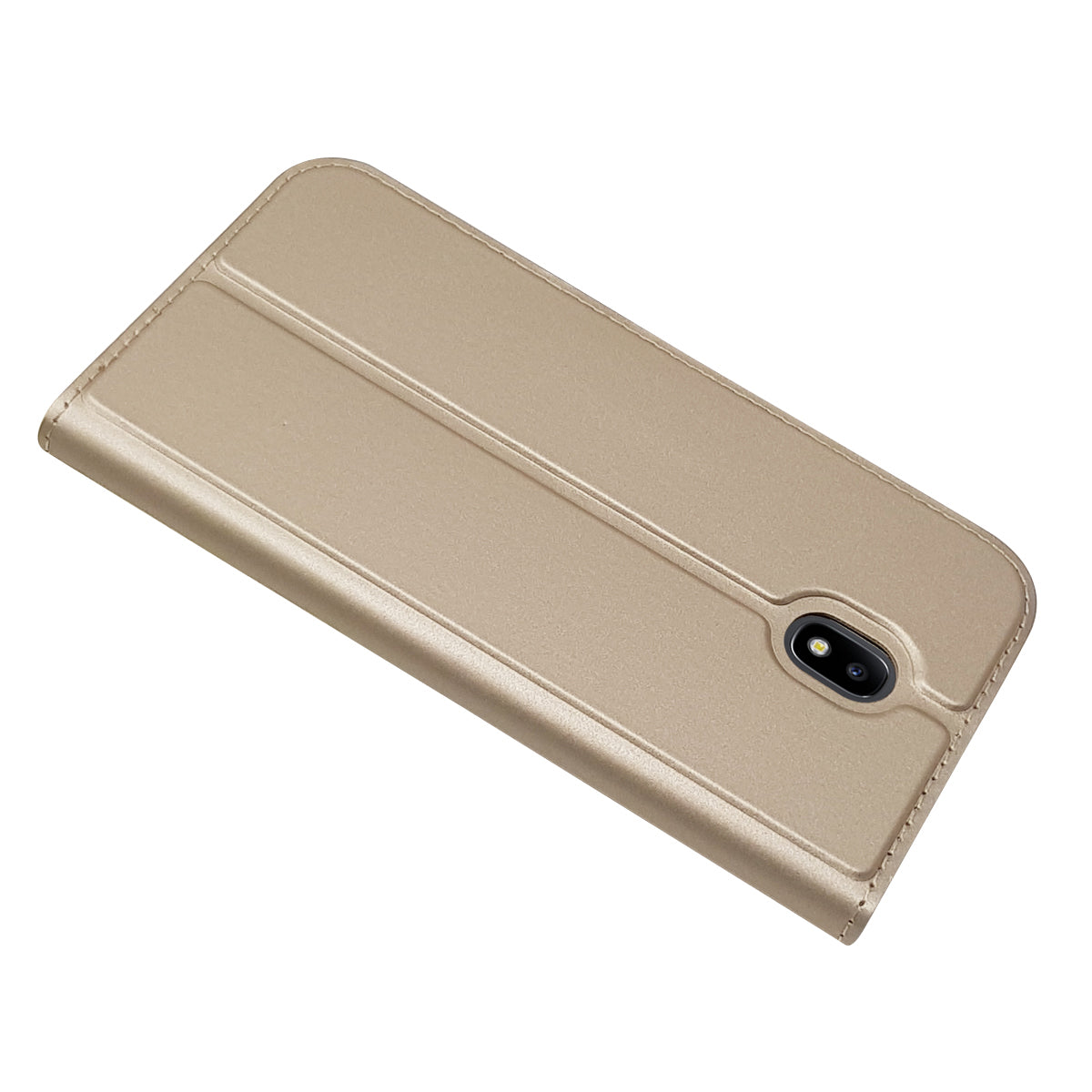 Auto-absorbed Card Holder Leather Stand Case for Samsung Galaxy J5 (2017) EU Version/J5 Pro (2017)
