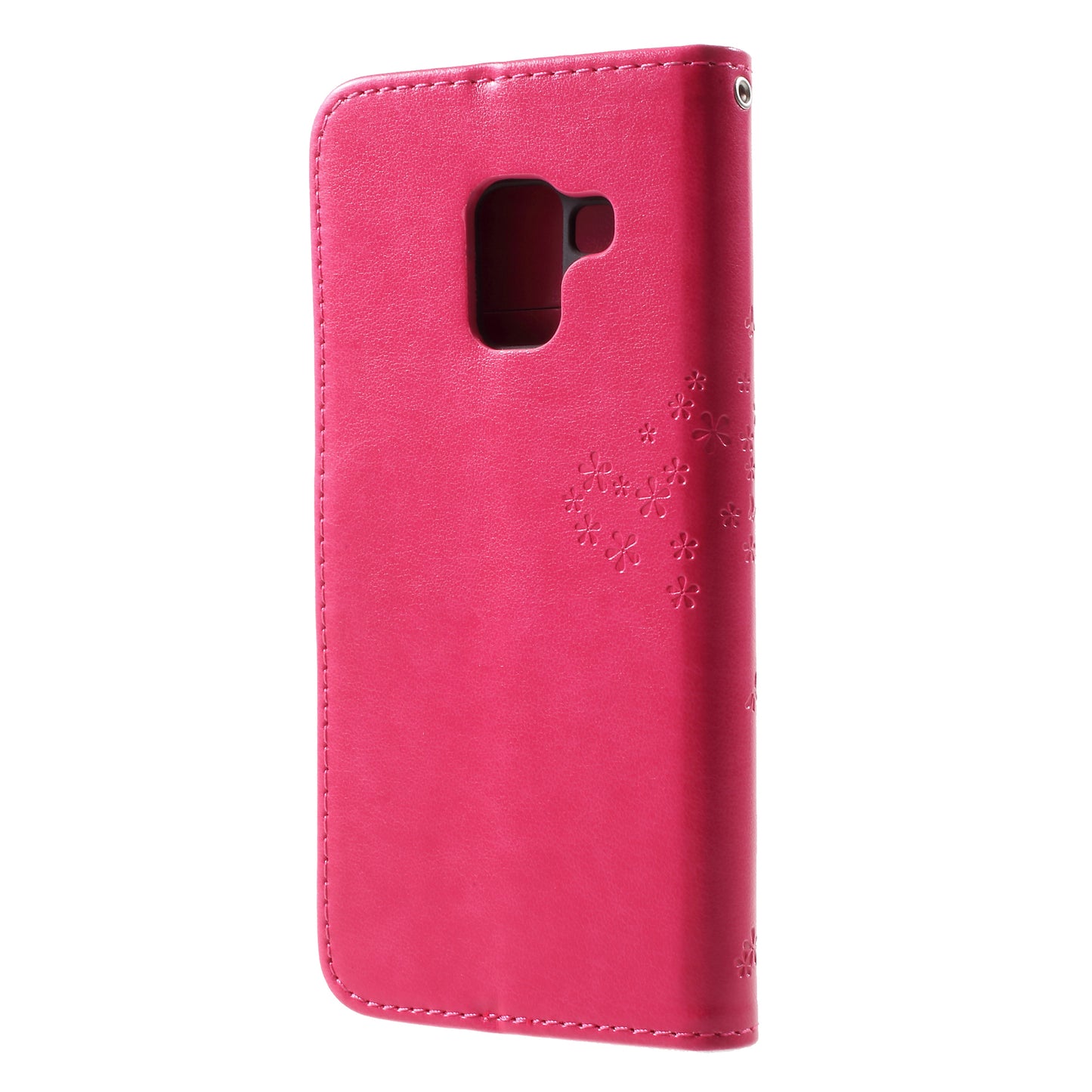 Imprint Tree and Owls Wallet PU Leather Case for Samsung Galaxy A8 (2018)