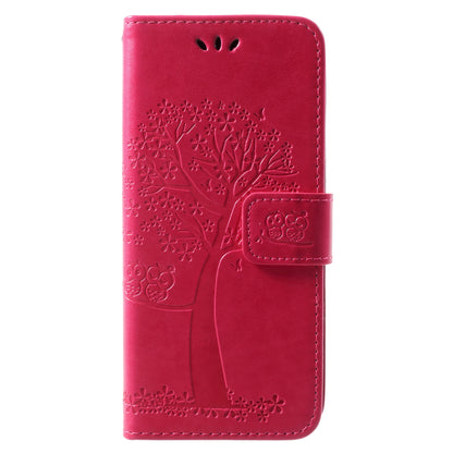 Imprint Tree and Owls Wallet PU Leather Case for Samsung Galaxy A8 (2018)