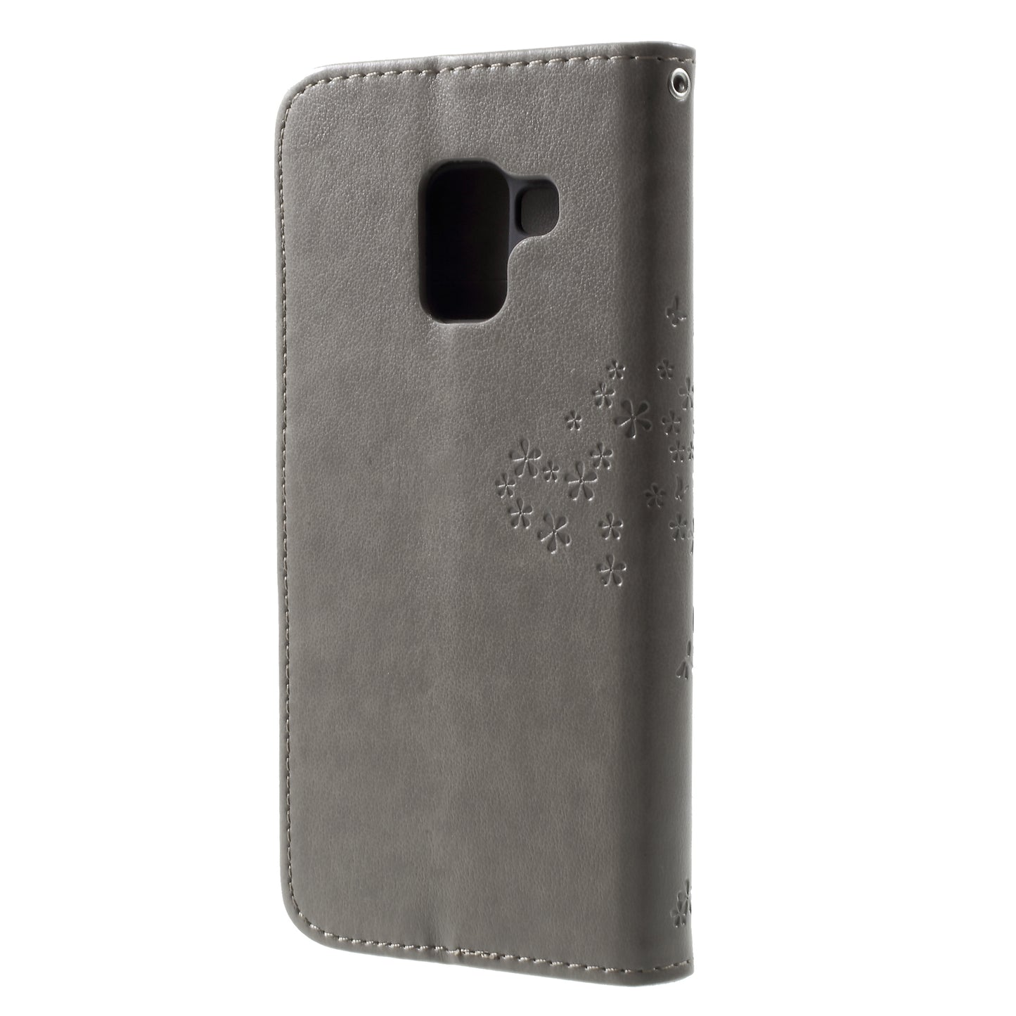 Imprint Tree and Owls Wallet PU Leather Case for Samsung Galaxy A8 (2018)