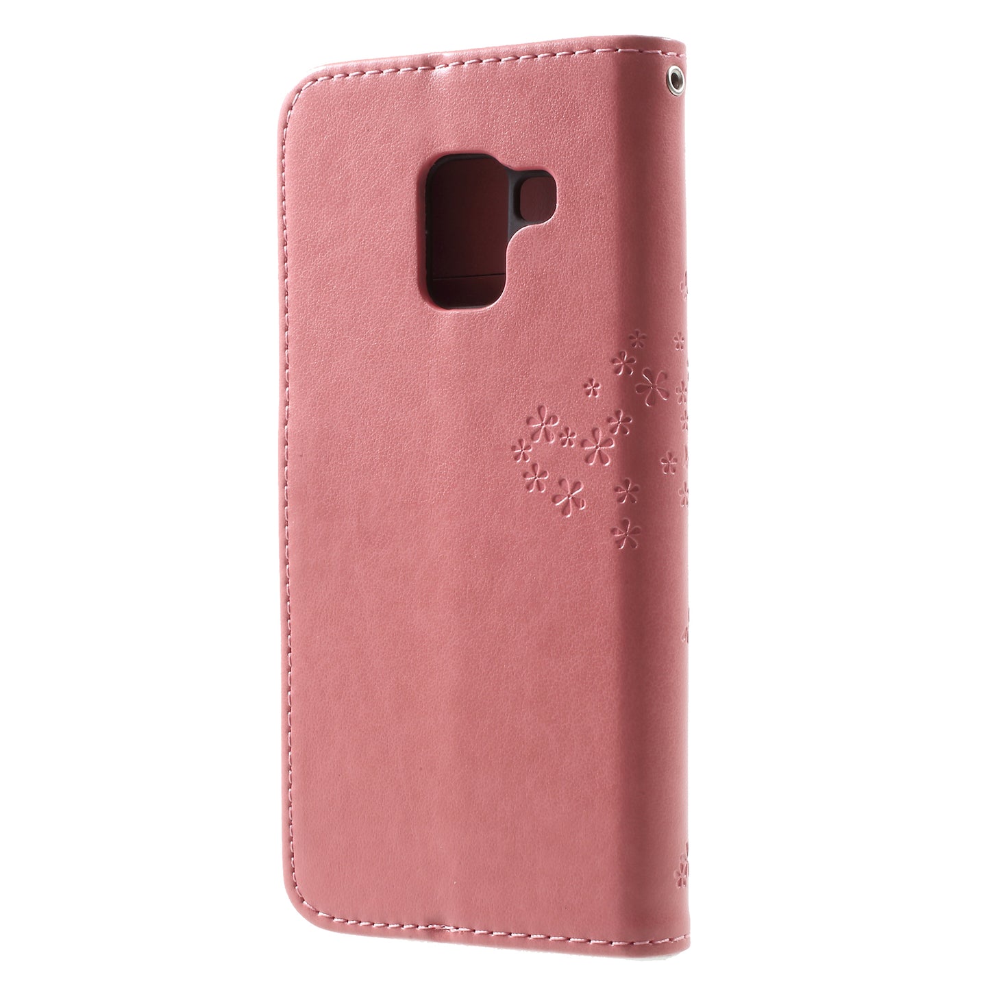 Imprint Tree and Owls Wallet PU Leather Case for Samsung Galaxy A8 (2018)