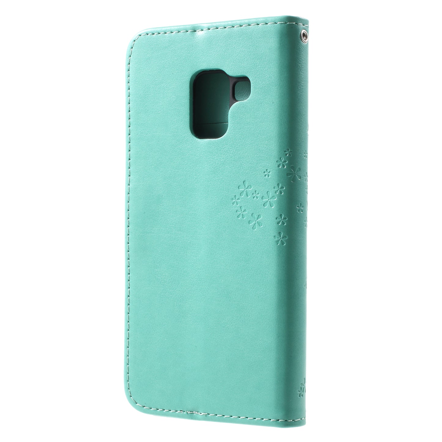 Imprint Tree and Owls Wallet PU Leather Case for Samsung Galaxy A8 (2018)