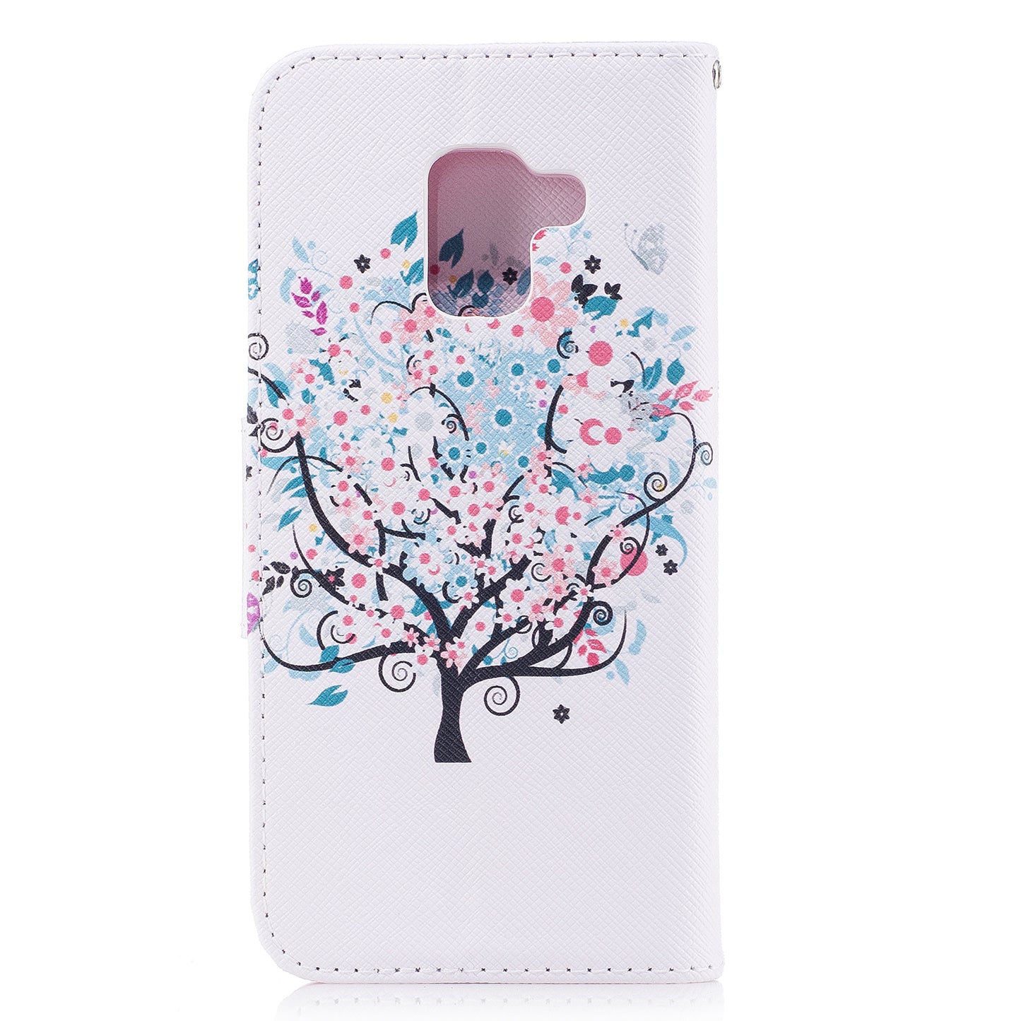 Pattern Printing Wallet Leather Phone Casing for Samsung Galaxy A8 (2018)