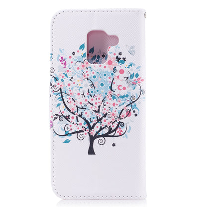 Pattern Printing Wallet Leather Phone Casing for Samsung Galaxy A8 (2018)