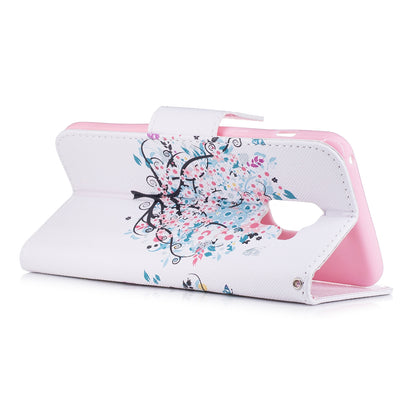 Pattern Printing Wallet Leather Phone Casing for Samsung Galaxy A8 (2018)