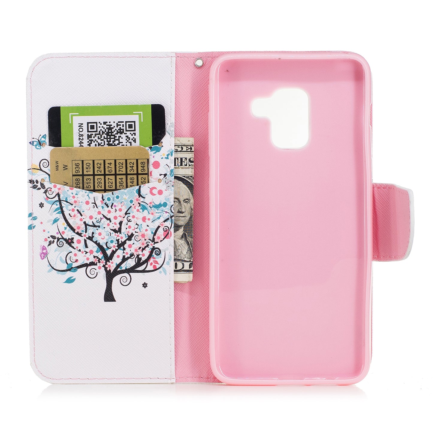 Pattern Printing Wallet Leather Phone Casing for Samsung Galaxy A8 (2018)