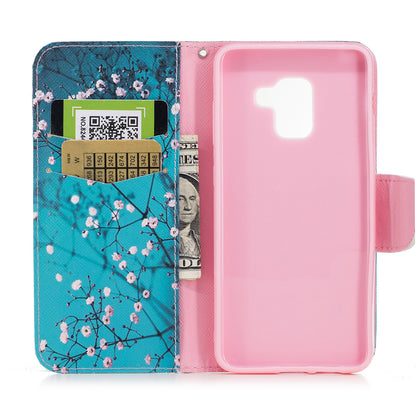 Pattern Printing Wallet Leather Phone Casing for Samsung Galaxy A8 (2018)