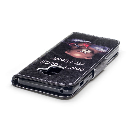 Pattern Printing Wallet Leather Phone Casing for Samsung Galaxy A8 (2018)