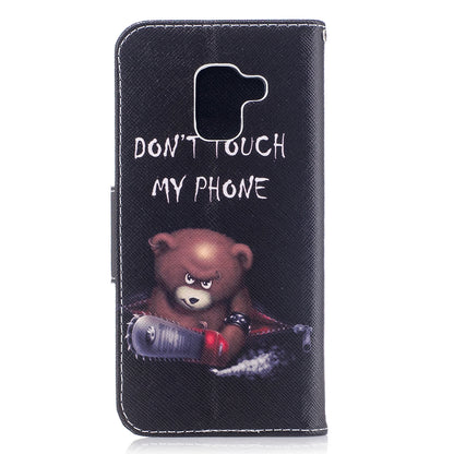Pattern Printing Wallet Leather Phone Casing for Samsung Galaxy A8 (2018)