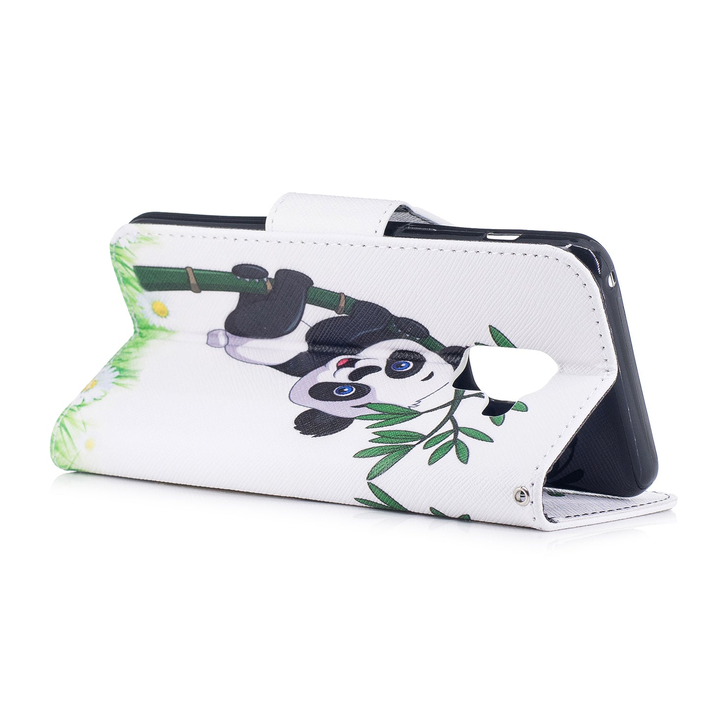 Patterned PU Leather Wallet Stand Phone Case for Samsung Galaxy A8 (2018)