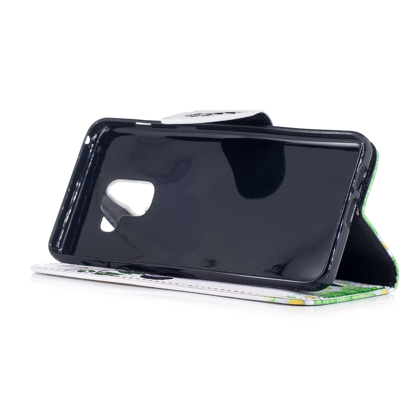 Patterned PU Leather Wallet Stand Phone Case for Samsung Galaxy A8 (2018)