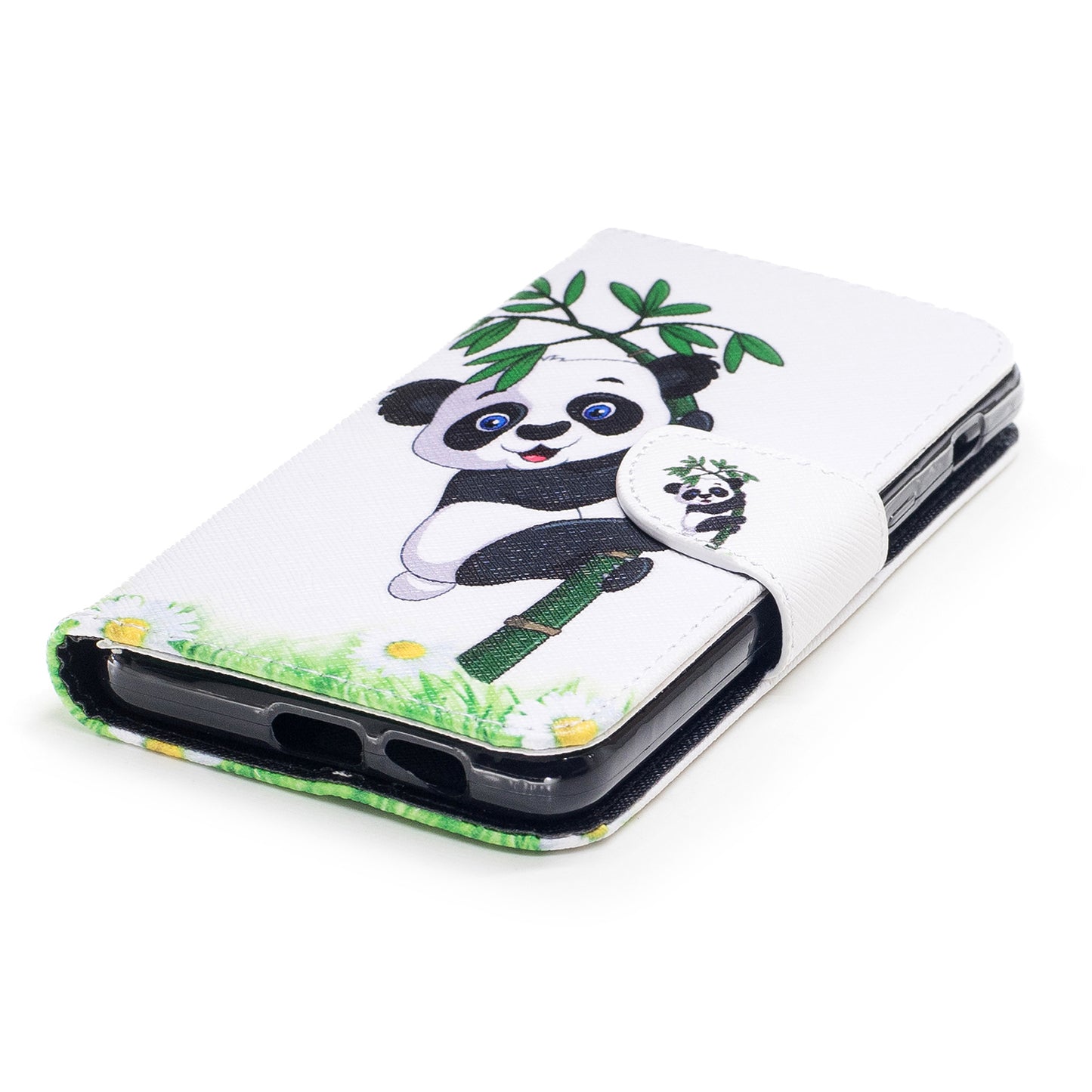 Patterned PU Leather Wallet Stand Phone Case for Samsung Galaxy A8 (2018)