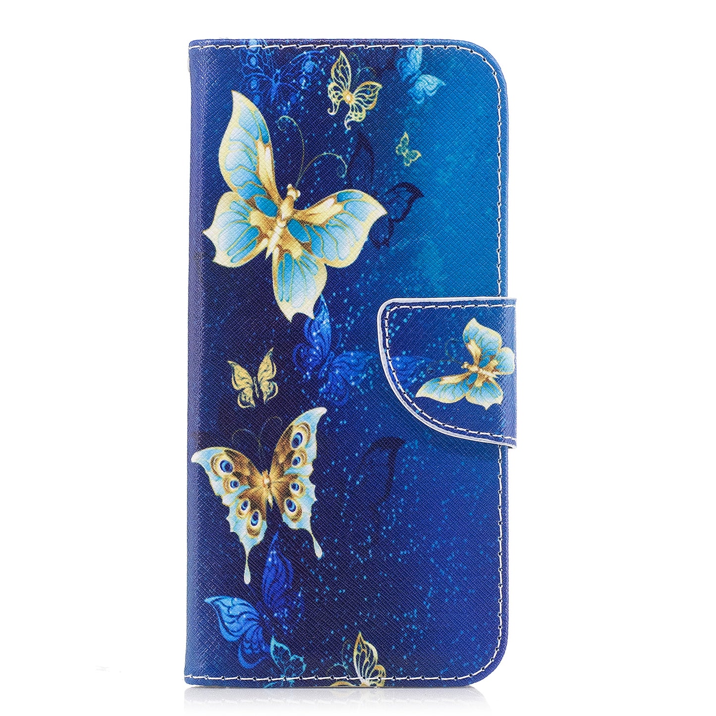 Patterned PU Leather Wallet Stand Phone Case for Samsung Galaxy A8 (2018)