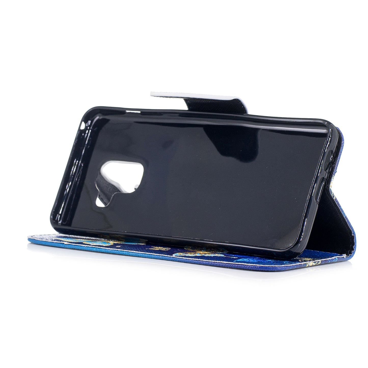 Patterned PU Leather Wallet Stand Phone Case for Samsung Galaxy A8 (2018)