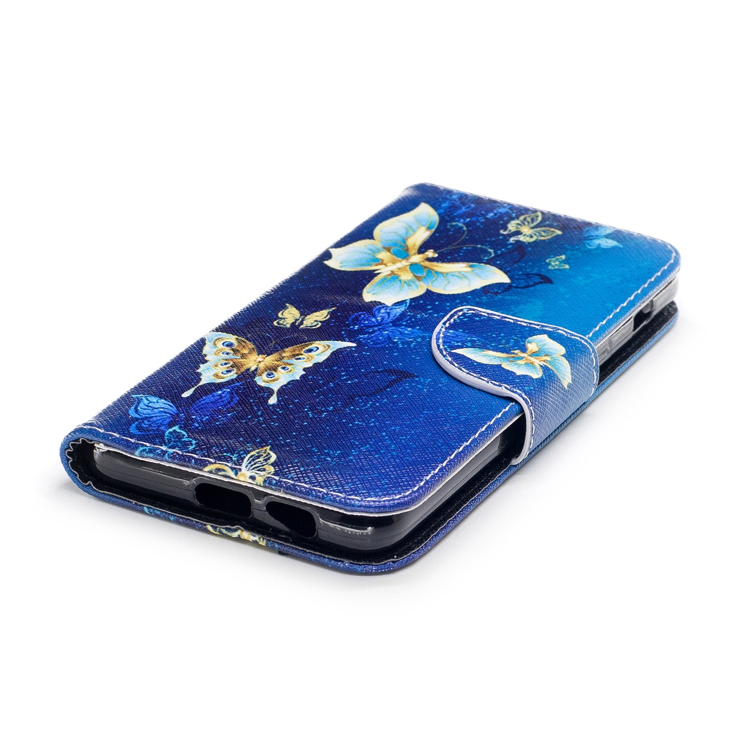 Patterned PU Leather Wallet Stand Phone Case for Samsung Galaxy A8 (2018)