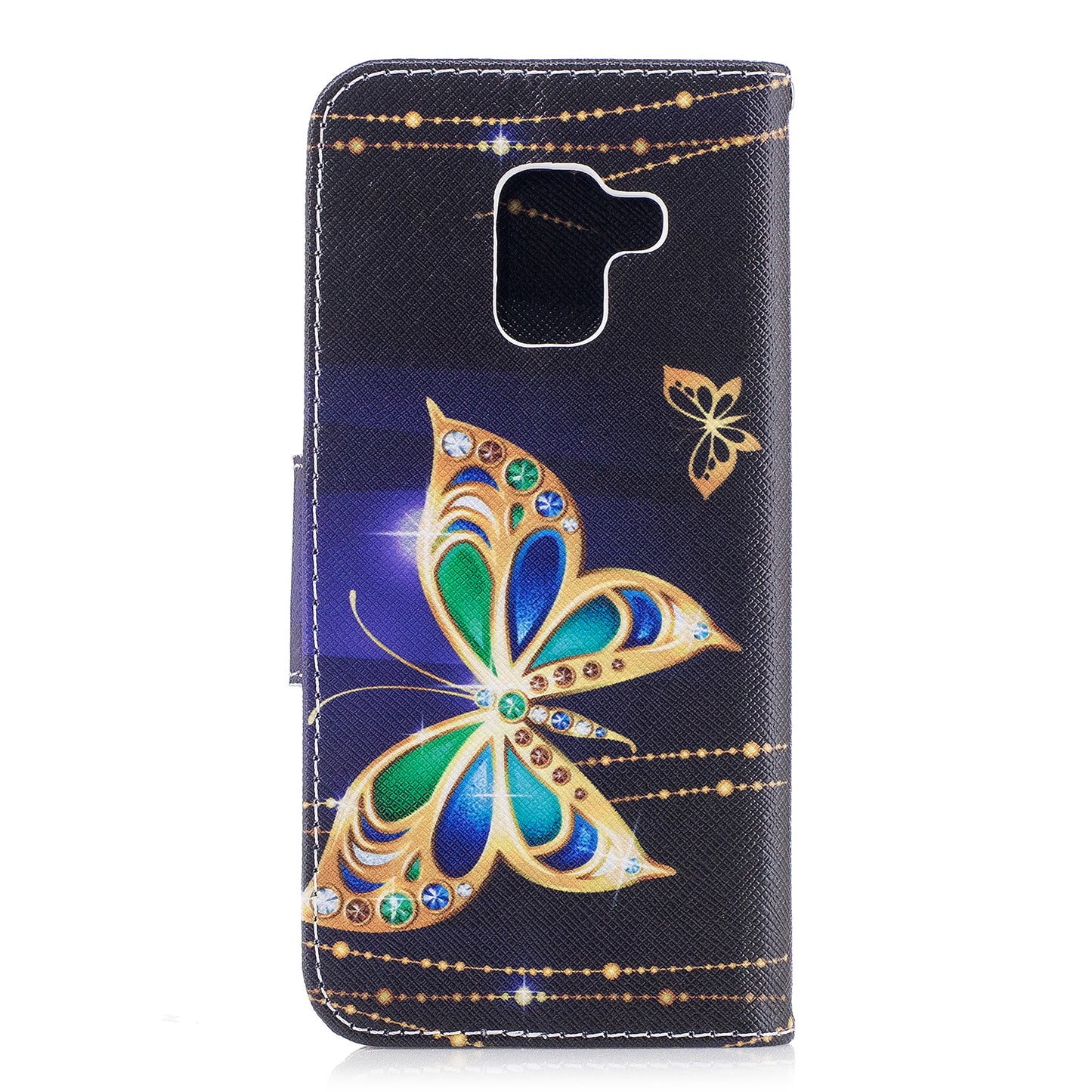 Patterned PU Leather Wallet Stand Phone Case for Samsung Galaxy A8 (2018)