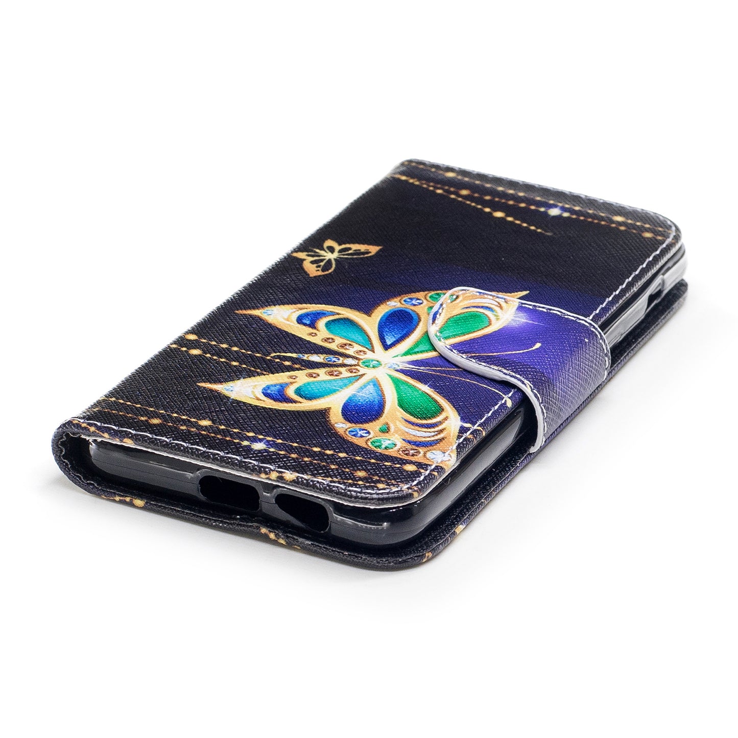 Patterned PU Leather Wallet Stand Phone Case for Samsung Galaxy A8 (2018)