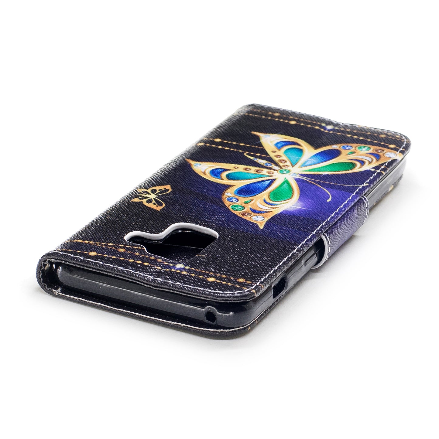 Patterned PU Leather Wallet Stand Phone Case for Samsung Galaxy A8 (2018)