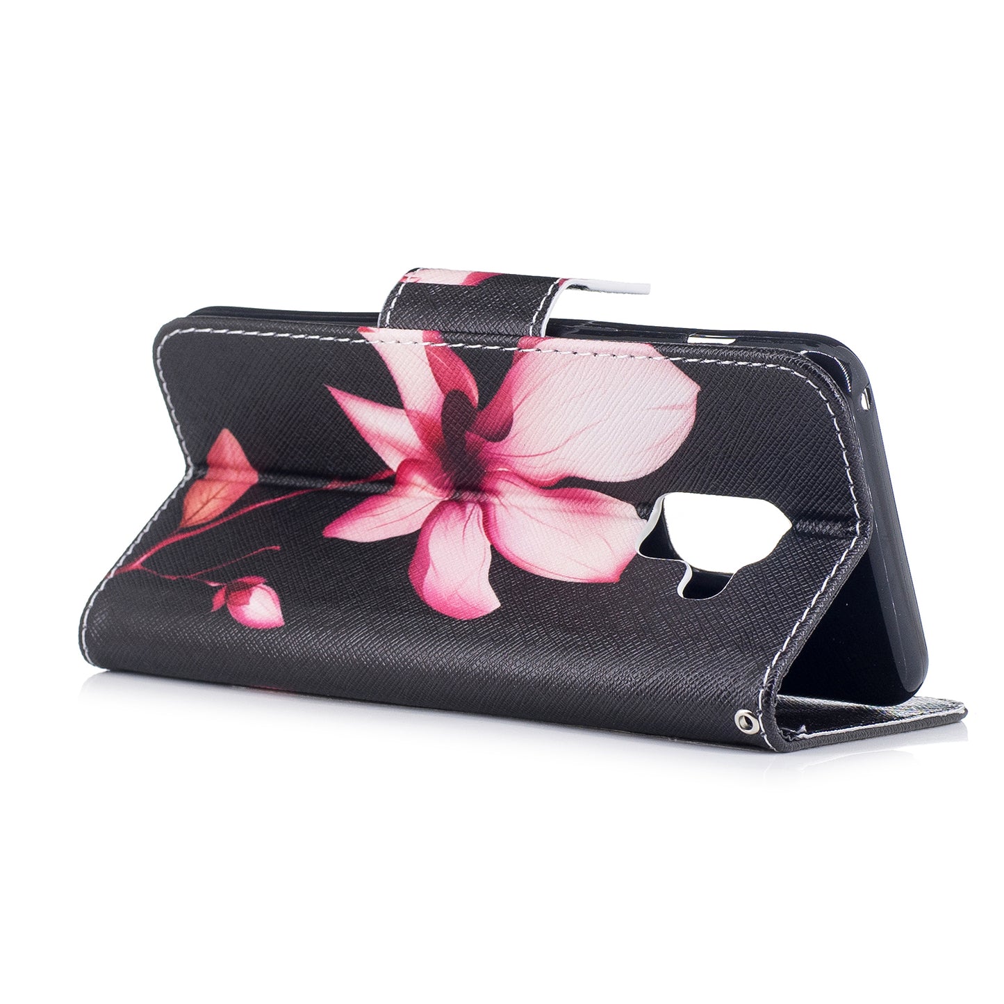 Patterned PU Leather Wallet Stand Phone Case for Samsung Galaxy A8 (2018)