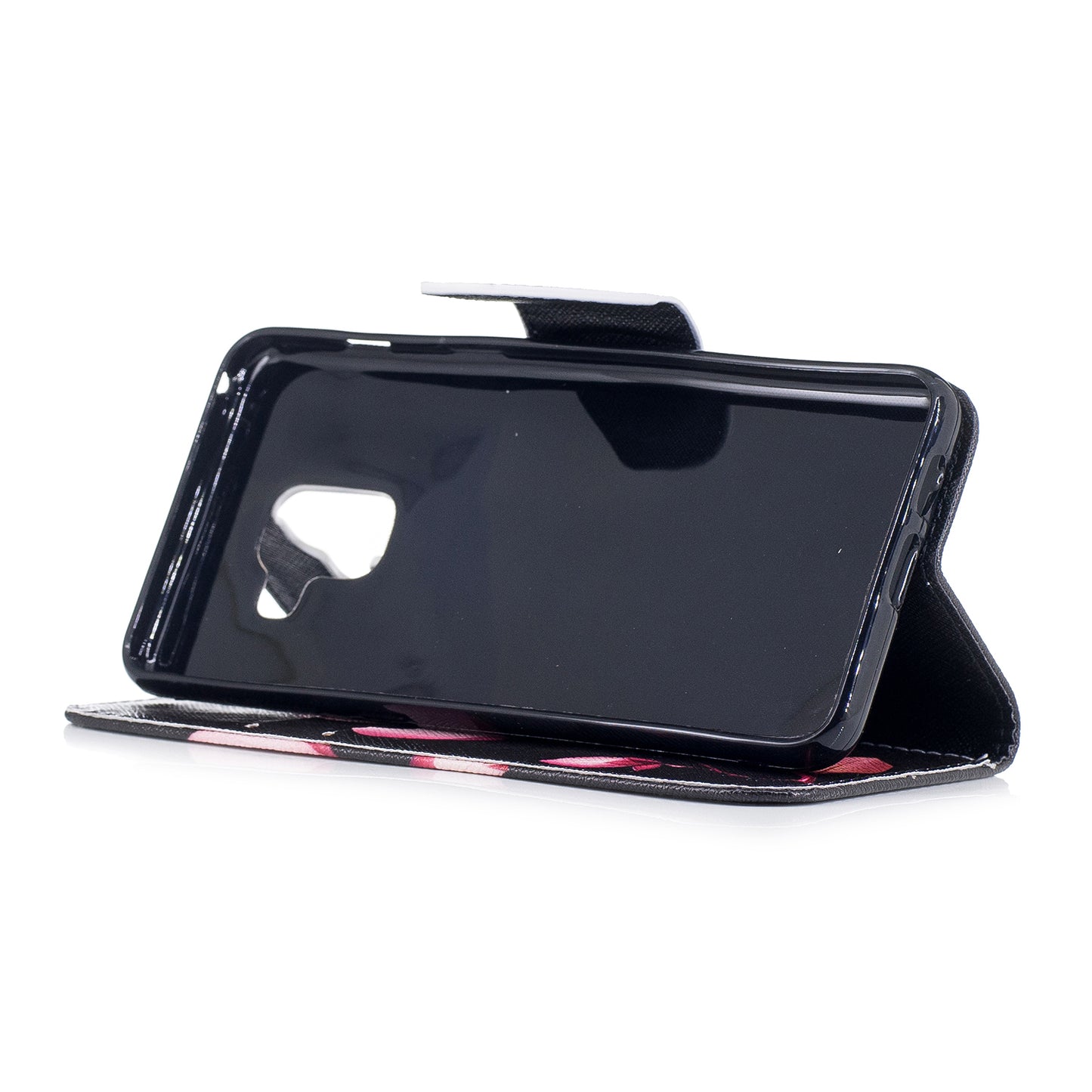 Patterned PU Leather Wallet Stand Phone Case for Samsung Galaxy A8 (2018)