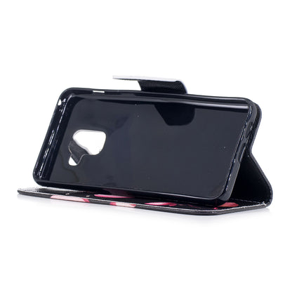 Patterned PU Leather Wallet Stand Phone Case for Samsung Galaxy A8 (2018)