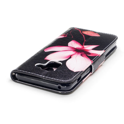 Patterned PU Leather Wallet Stand Phone Case for Samsung Galaxy A8 (2018)