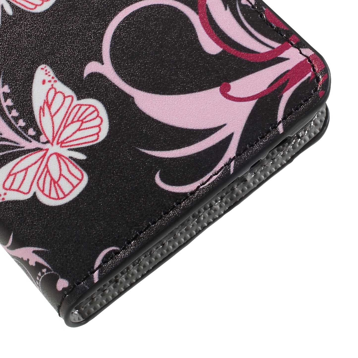 Pattern Printing PU Leather Magnetic Wallet Stand Protective Phone Shell for Samsung Galaxy A8 (2018)