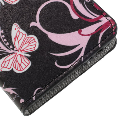 Pattern Printing PU Leather Magnetic Wallet Stand Protective Phone Shell for Samsung Galaxy A8 (2018)