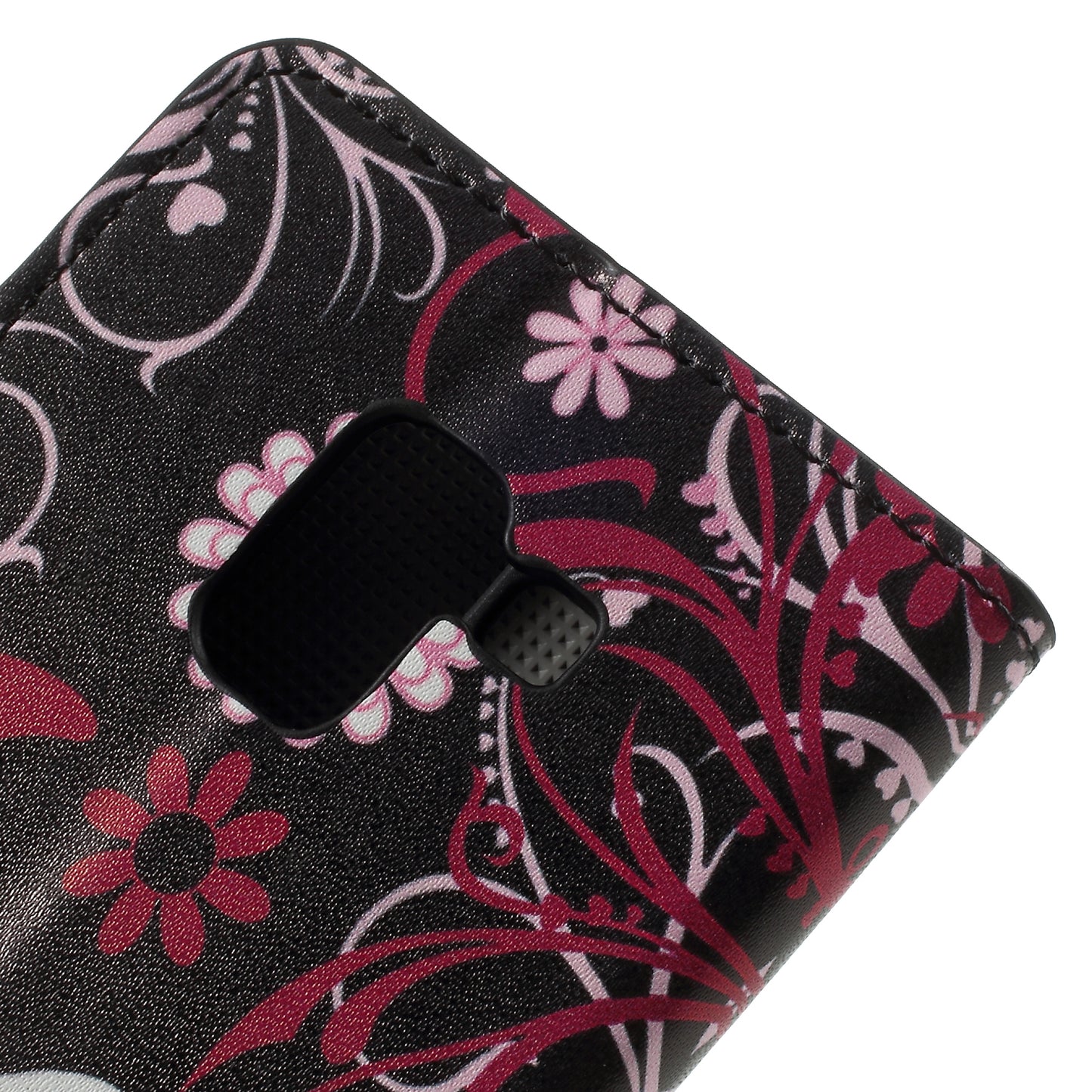 Pattern Printing PU Leather Magnetic Wallet Stand Protective Phone Shell for Samsung Galaxy A8 (2018)