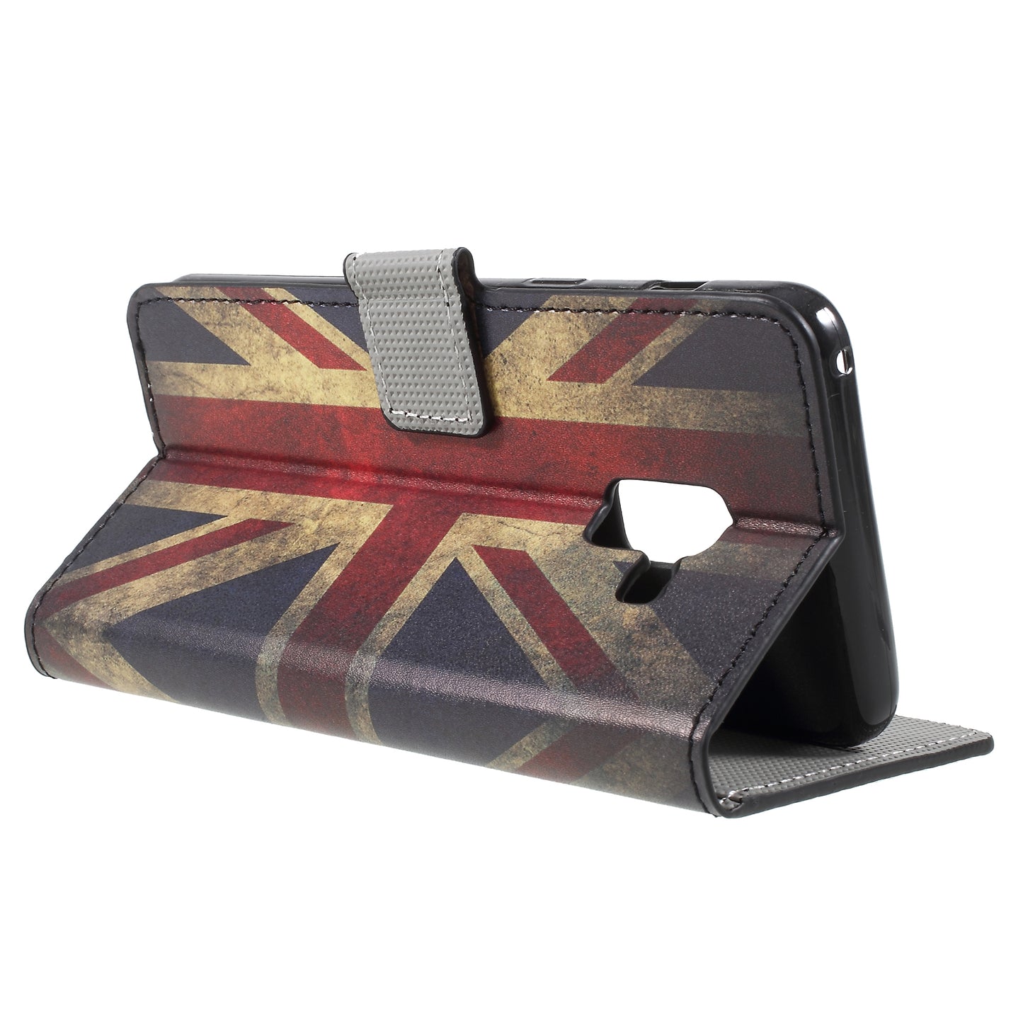 Pattern Printing PU Leather Magnetic Wallet Stand Protective Phone Shell for Samsung Galaxy A8 (2018)
