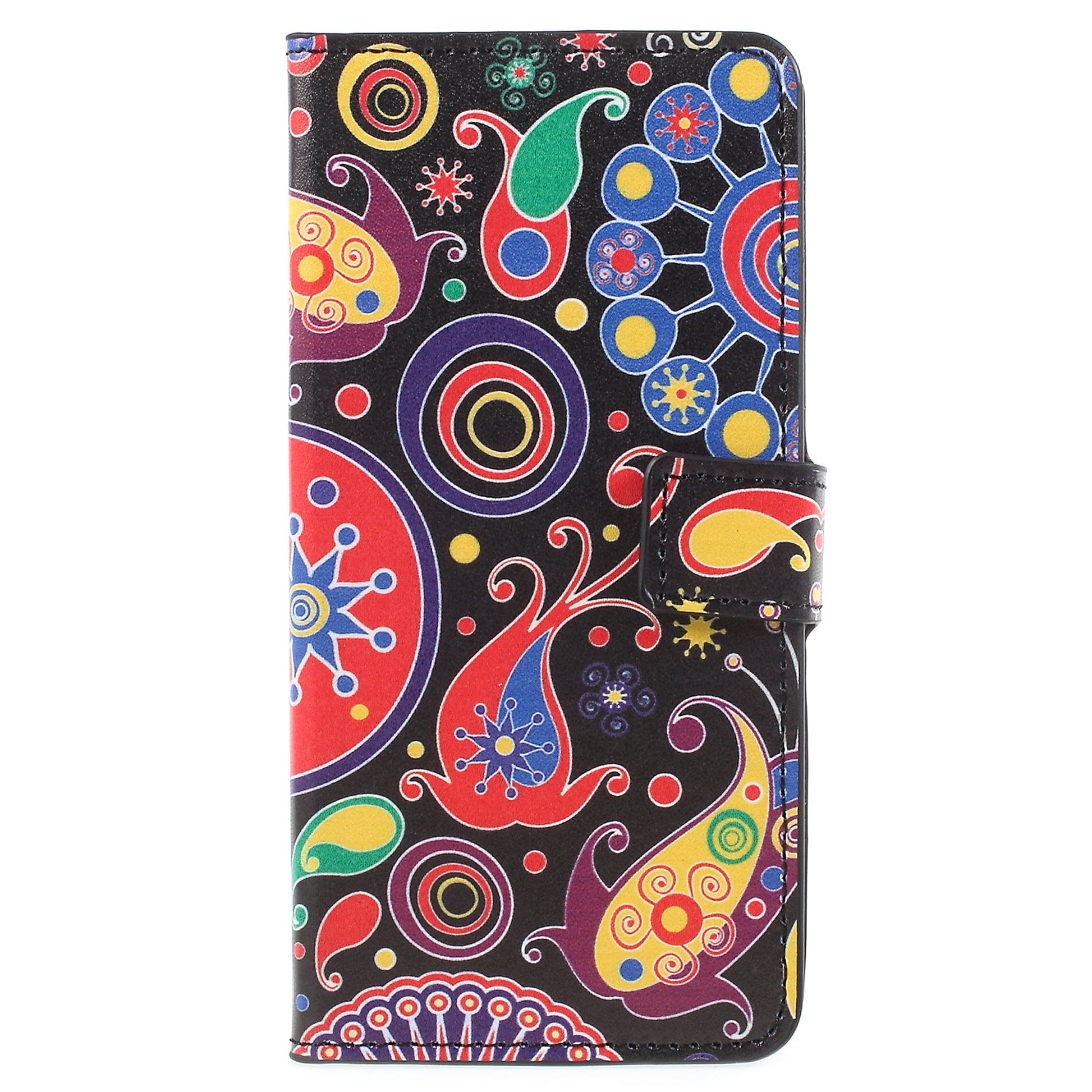 Pattern Printing PU Leather Magnetic Wallet Stand Protective Phone Shell for Samsung Galaxy A8 (2018)