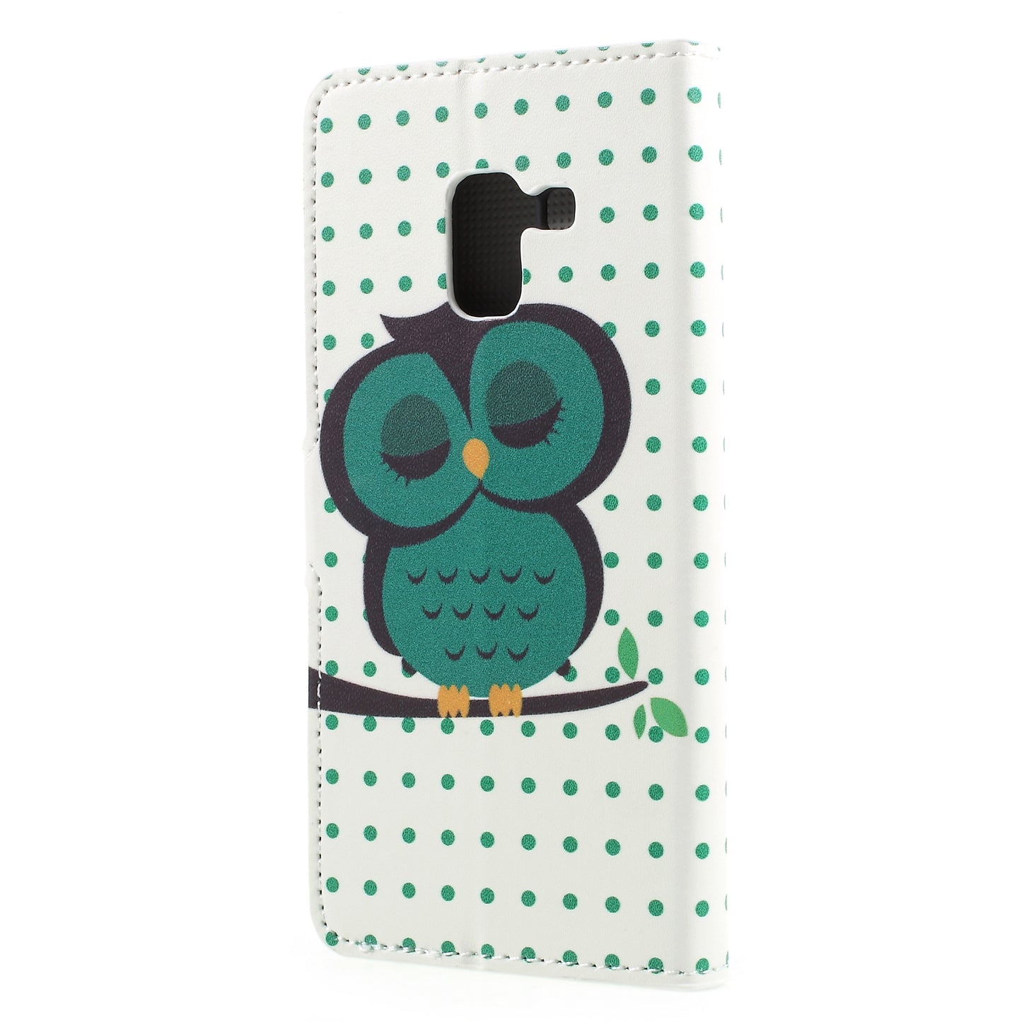 Pattern Printing PU Leather Magnetic Wallet Stand Protective Phone Shell for Samsung Galaxy A8 (2018)