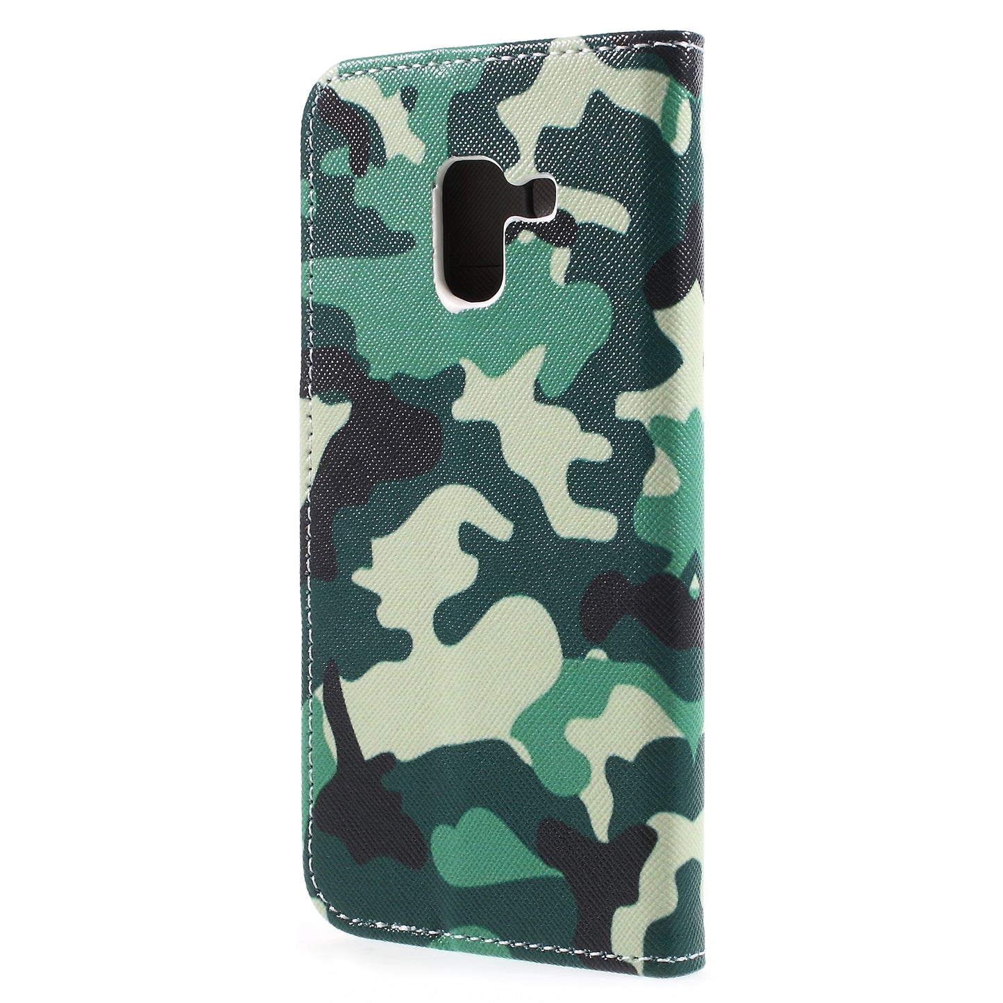Pattern Printing Cross Texture Stand Wallet Leather Cover with Magnet for Samsung Galaxy A8 (2018)