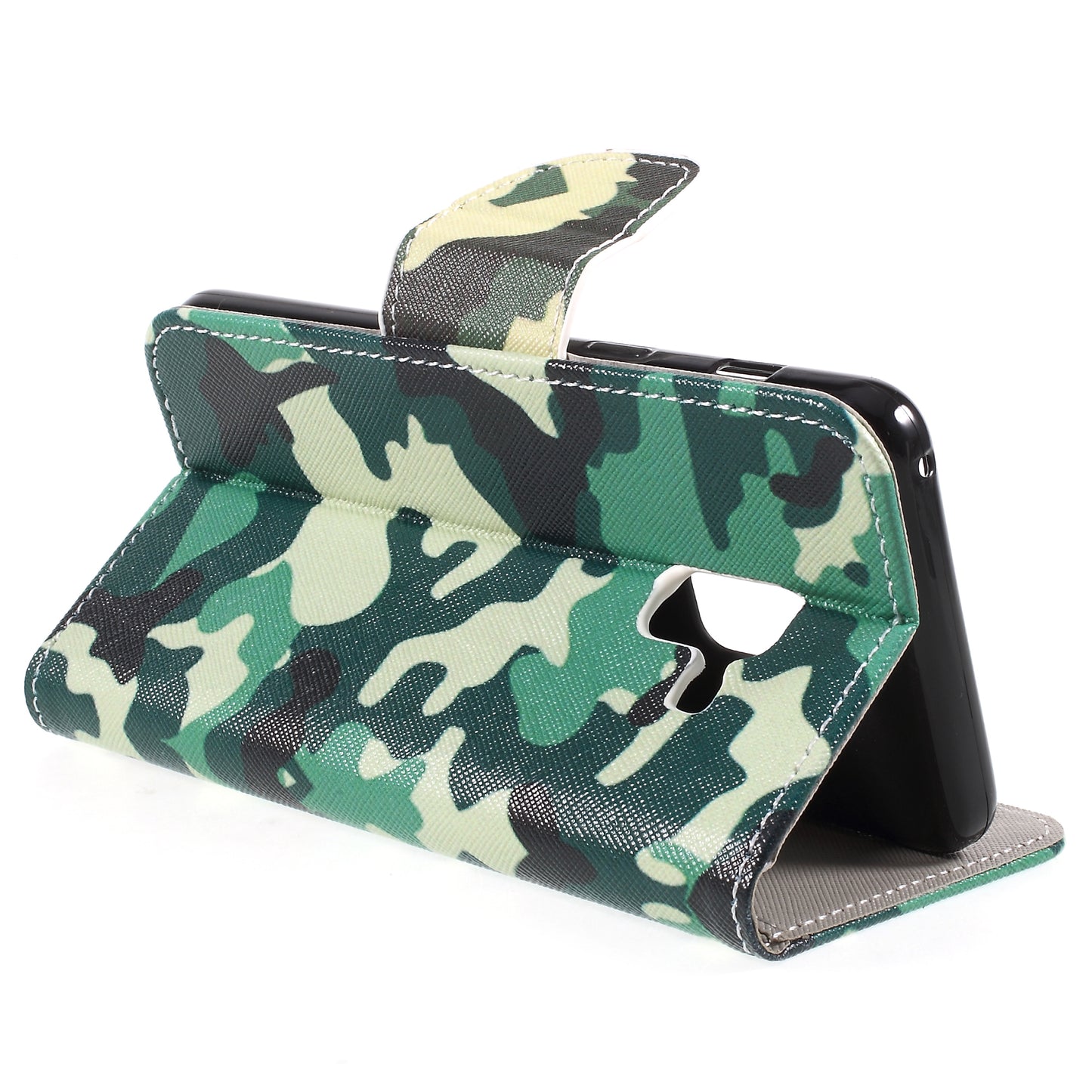 Pattern Printing Cross Texture Stand Wallet Leather Cover with Magnet for Samsung Galaxy A8 (2018)