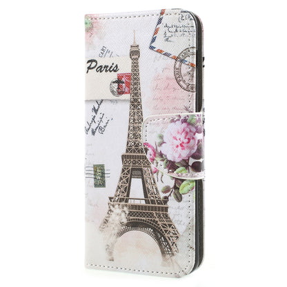 Pattern Printing Cross Texture Stand Wallet Leather Cover with Magnet for Samsung Galaxy A8 (2018)