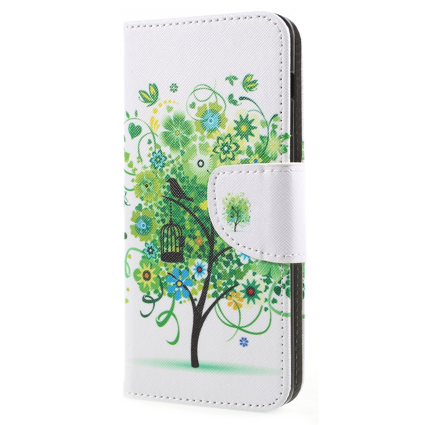 Pattern Printing Cross Texture Stand Wallet Leather Cover with Magnet for Samsung Galaxy A8 (2018)