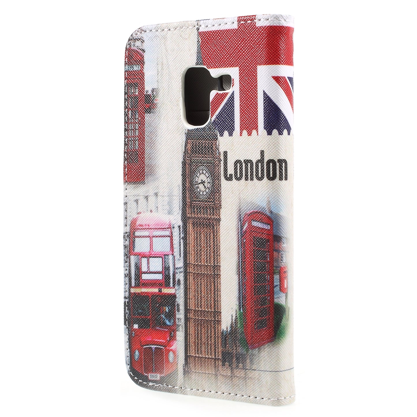 Pattern Printing Cross Texture Stand Wallet Leather Cover with Magnet for Samsung Galaxy A8 (2018)