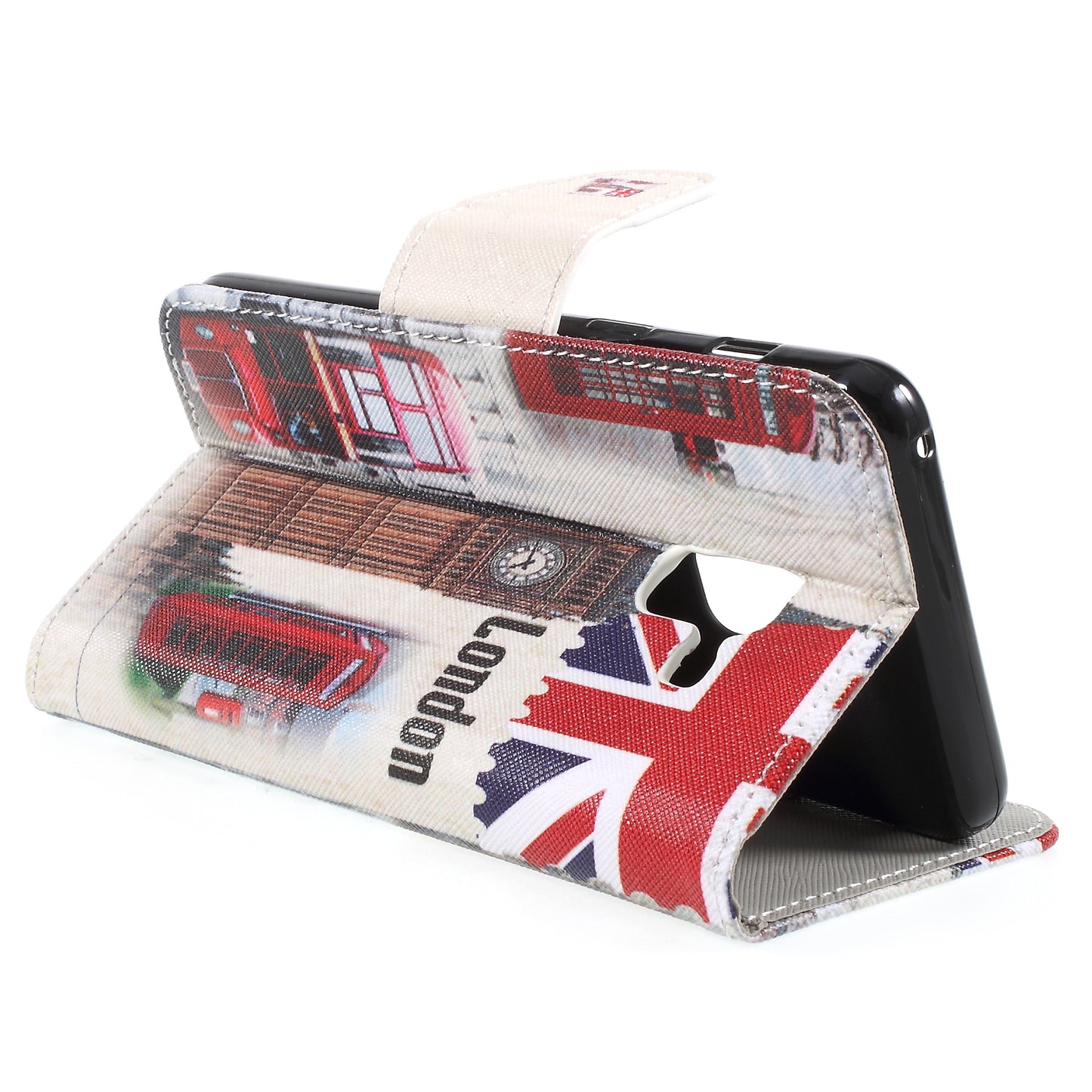 Pattern Printing Cross Texture Stand Wallet Leather Cover with Magnet for Samsung Galaxy A8 (2018)