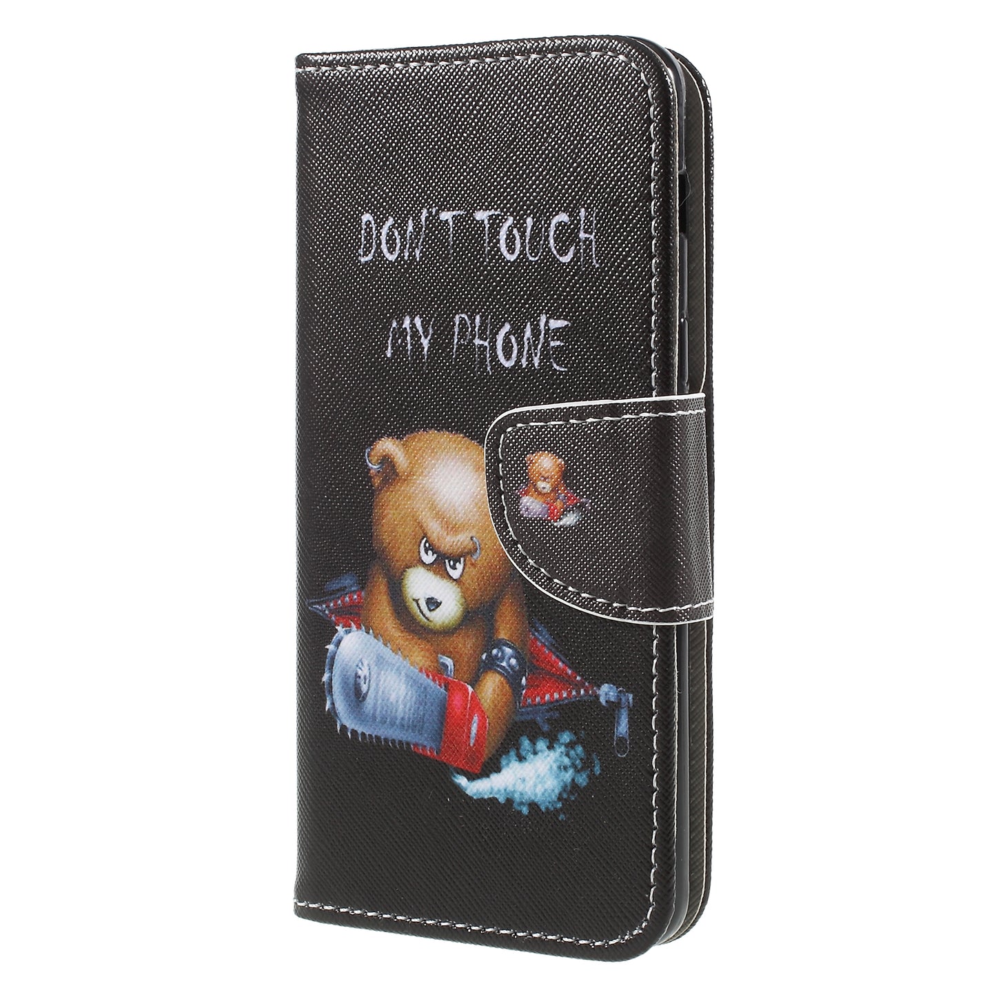 Pattern Printing Cross Texture Stand Wallet Leather Cover with Magnet for Samsung Galaxy A8 (2018)