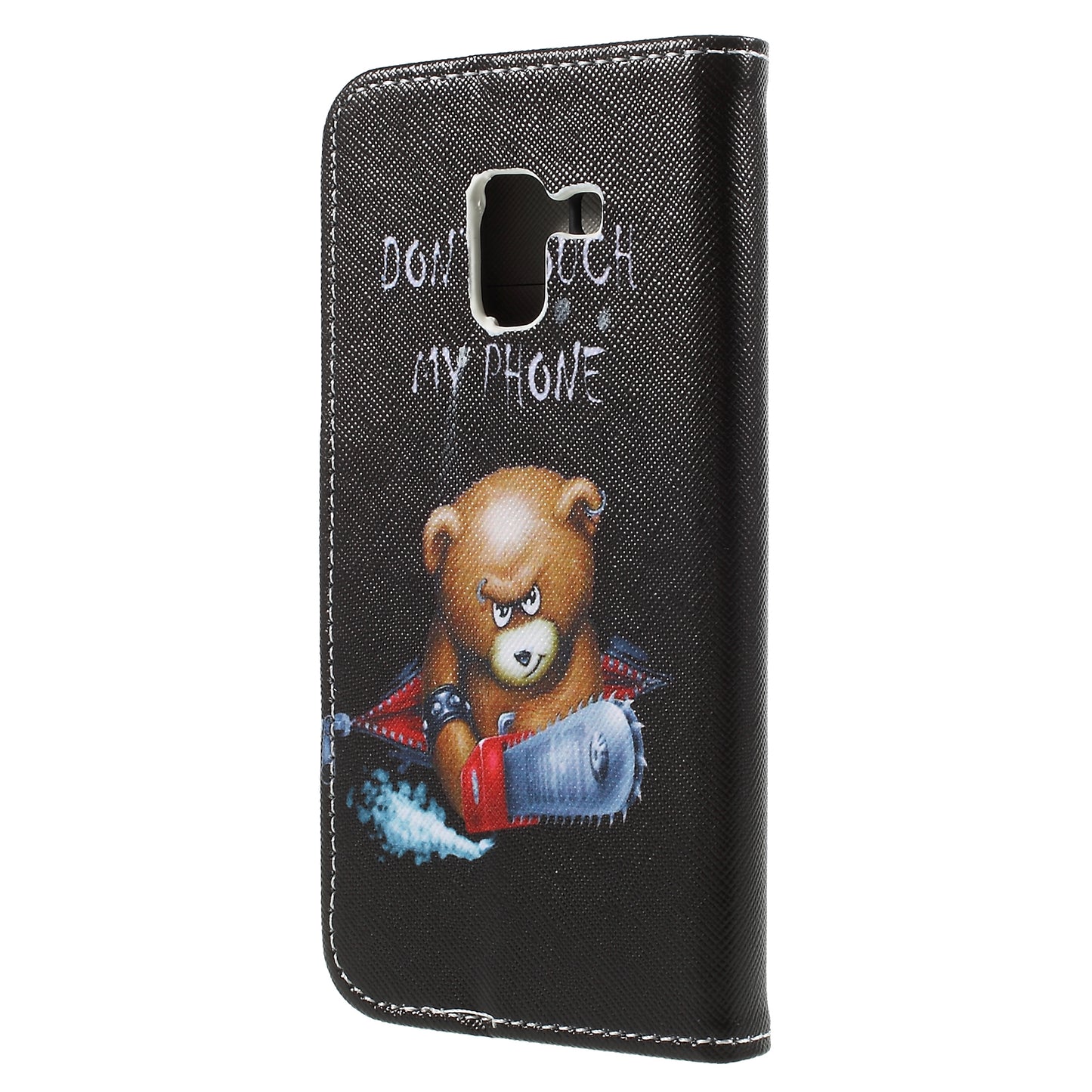 Pattern Printing Cross Texture Stand Wallet Leather Cover with Magnet for Samsung Galaxy A8 (2018)
