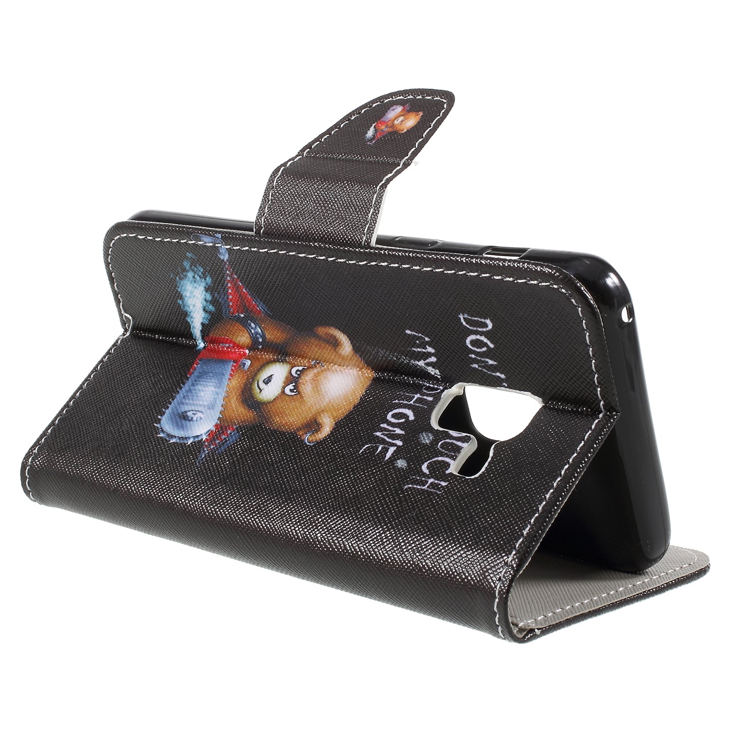 Pattern Printing Cross Texture Stand Wallet Leather Cover with Magnet for Samsung Galaxy A8 (2018)