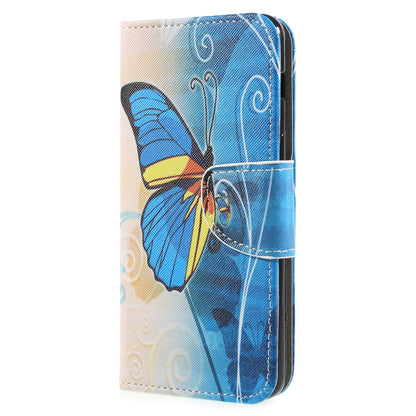 Pattern Printing Cross Texture Stand Wallet Leather Cover with Magnet for Samsung Galaxy A8 (2018)