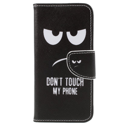 Pattern Printing Cross Texture Stand Wallet Leather Cover with Magnet for Samsung Galaxy A8 (2018)